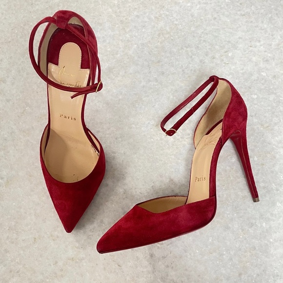 louboutin ankle strap heels
